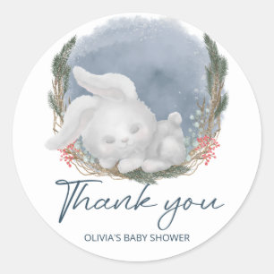 Adesivo Chá de fraldas Bonny Snowly Winter Obrigado
