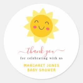 Adesivo Chá de fraldas Brilhante, Obrigado, Sticker