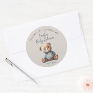 Adesivo Chá de fraldas Castanho Moderno do Urso de Aquarel