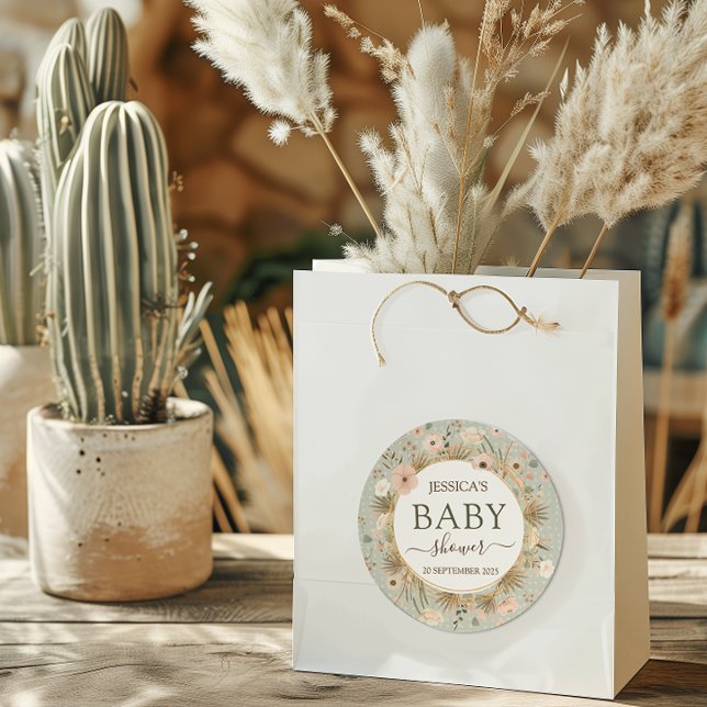Adesivo Chá de fraldas Chic Desert (Let us take the prickles out of your baby shower planning with this “sand-tastic” desert chic theme.)