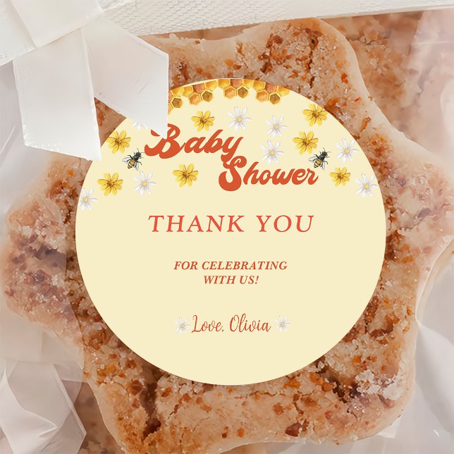 Adesivo Chá de fraldas Classic Round Sticker (Criador carregado)