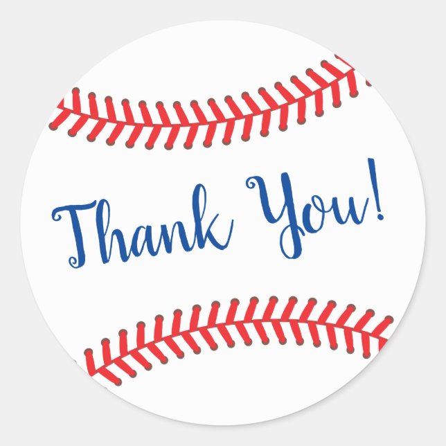 Adesivo Chá de fraldas Clássico de Baseball com Pequena Lâ (Frente)