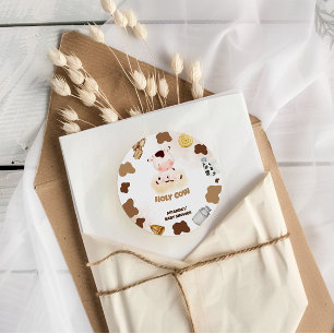 Adesivo Chá de fraldas Cow Boho