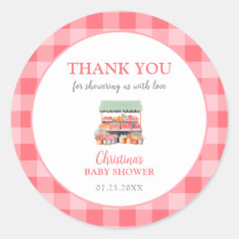 Adesivo Chá de fraldas Crescido Localmente Obrigado