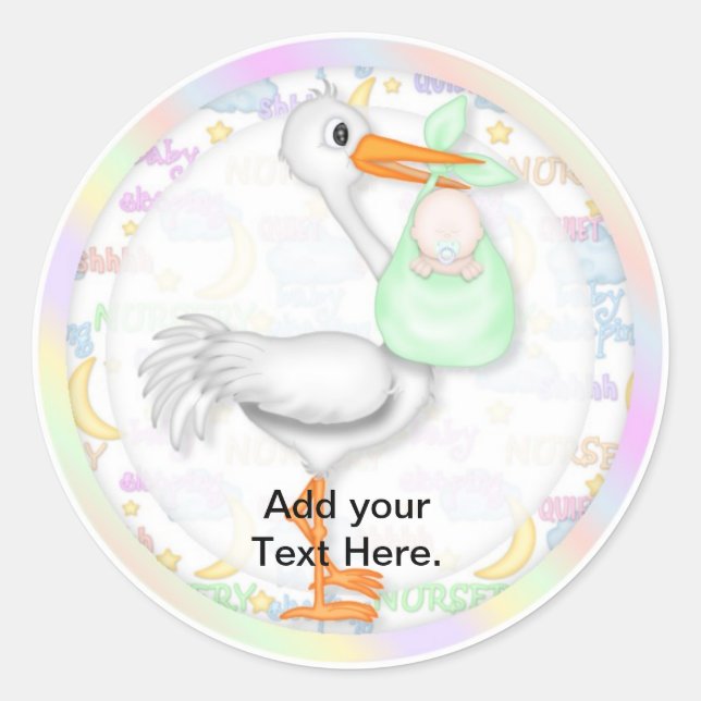 Adesivo Chá de fraldas Cupcake (Frente)