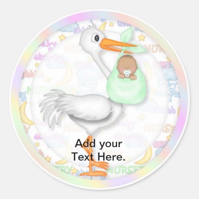 Adesivo Chá de fraldas Cupcake (Frente)