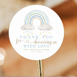 Adesivo Chá de fraldas Cute Boho Whimsical Rainbow