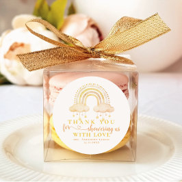 Adesivo Chá de fraldas Cute Boho Whimsical Rainbow Girl