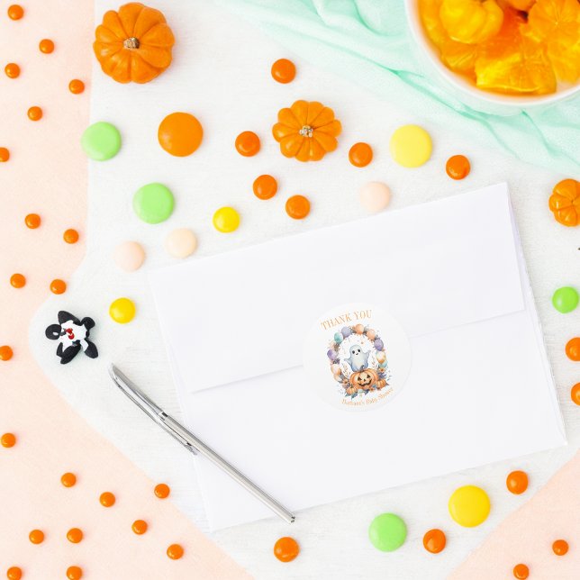 Adesivo Chá de fraldas Cute Spooky (Criador carregado)