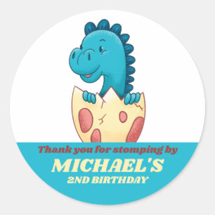 Adesivo Chá de fraldas da Festa do Ovo Dinossauro do Bebê 