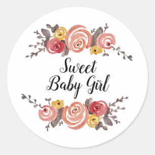 Adesivo Chá de fraldas da Sweet Girl Personalizada