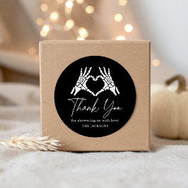 Adesivo Chá de fraldas das Mãos do Esqueleto Halloween