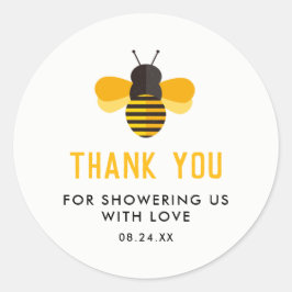 Adesivo Chá de fraldas De Abelhas Agradeço A Favor