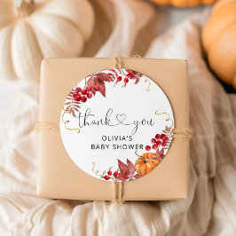 Adesivo Chá de fraldas de abóbora obrigado