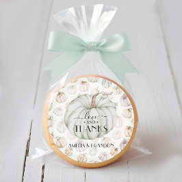 Adesivo Chá de fraldas de Abóbora Verde Obrigado