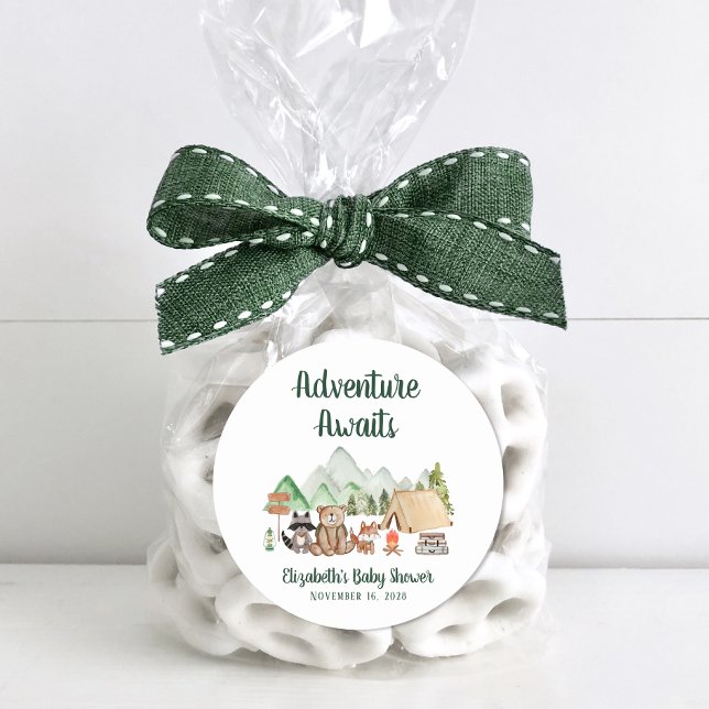 Adesivo Chá de fraldas de acampamento de animais de madeir (Criador carregado)