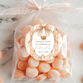 Adesivo Chá de fraldas de Ação de Graças Boho Little Cutie