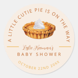Adesivo Chá de fraldas de Ação de Graças de Pie Cutie