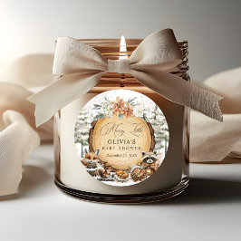 Adesivo Chá de fraldas de Animais da Floresta Ocidental