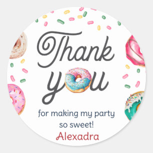 Adesivo Chá de fraldas de aniversário doce