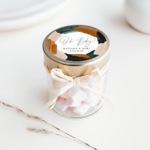 Adesivo Chá de fraldas de aquarela abstrato do terracota v