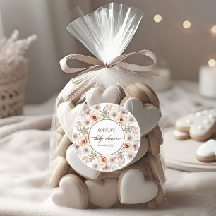 Adesivo Chá de fraldas de Aquarela Chic Floral