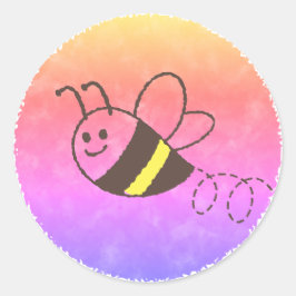 Adesivo Chá de fraldas De Aquarela De Abelhas Bonitas