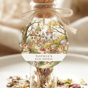 Adesivo Chá de fraldas de Aquarela de Animais do Storybook