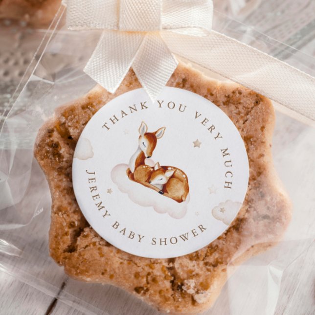 Adesivo Chá de fraldas de Aquarela Neutro de Gênero (Criador carregado)