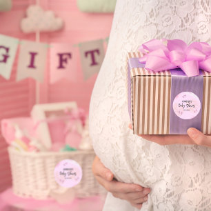 Adesivo Chá de fraldas de Aquarela Rosa abstrato