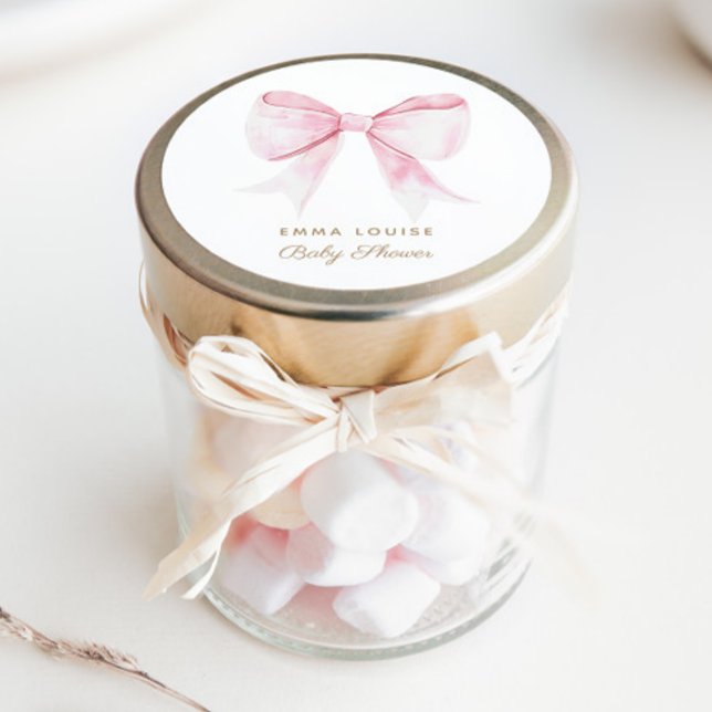 Adesivo Chá de fraldas de Arco de Coquetes Rosa Elegante C (Criador carregado)