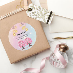 Adesivo Chá de fraldas de árvore do Flor de Cereja Sakura