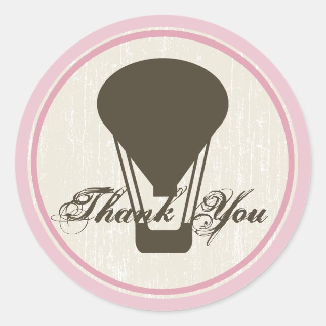 Adesivo Chá de fraldas de balão de ar quente (Frente)