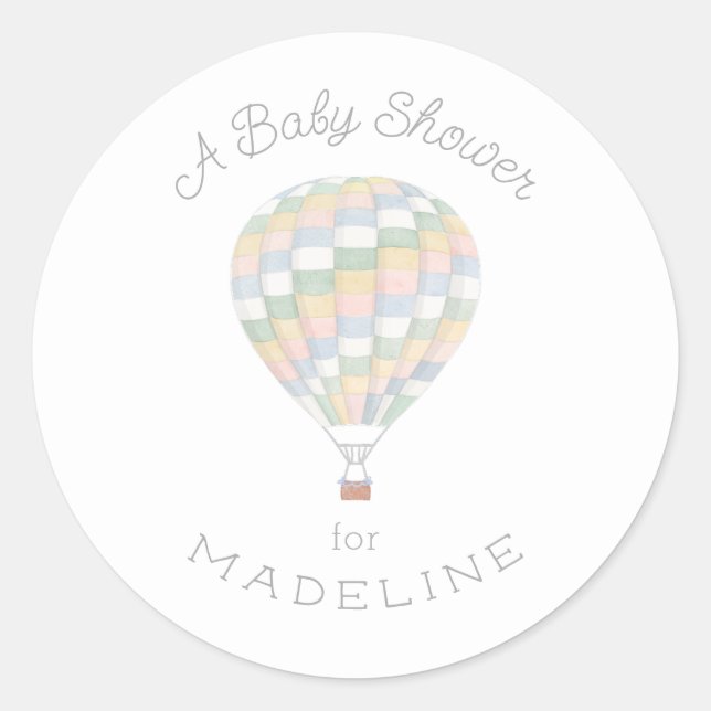 Adesivo Chá de fraldas de balão de ar quente de colagem (Frente)