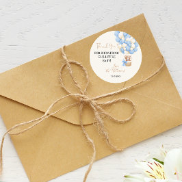 Adesivo chá de fraldas de Balão do Urso de Teddy