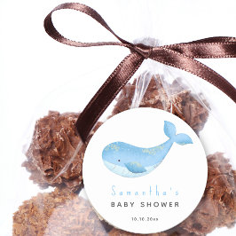 Adesivo Chá de fraldas de baleia aquarela