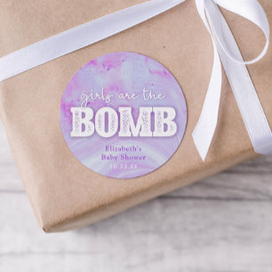Adesivo Chá de fraldas de Bath Bomb