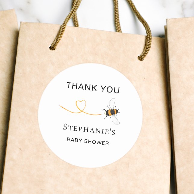 Adesivo Chá de fraldas De Bebê Obrigado (Criador carregado)