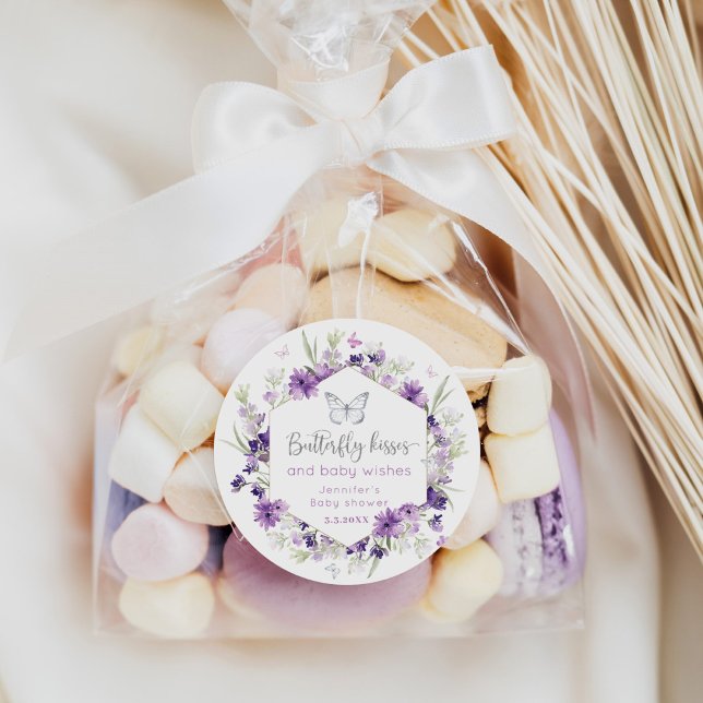 Adesivo Chá de fraldas de beija-flor prateada roxa (Criador carregado)