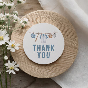 Adesivo Chá de fraldas de beisebol Obrigado