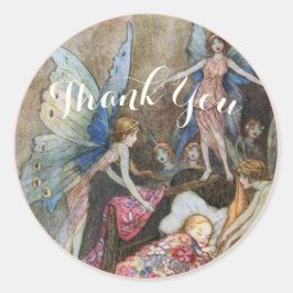 Adesivo Chá de fraldas de Bênçãos Bebês, Fada Rosa