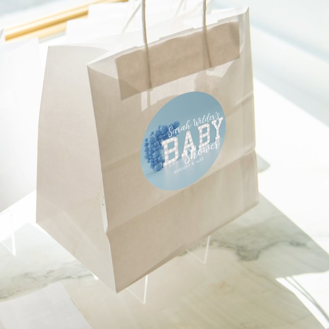 Adesivo Chá de fraldas de Boias Balões Azuis (Blue baby shower? Need stickers that that? Just add your details to these)