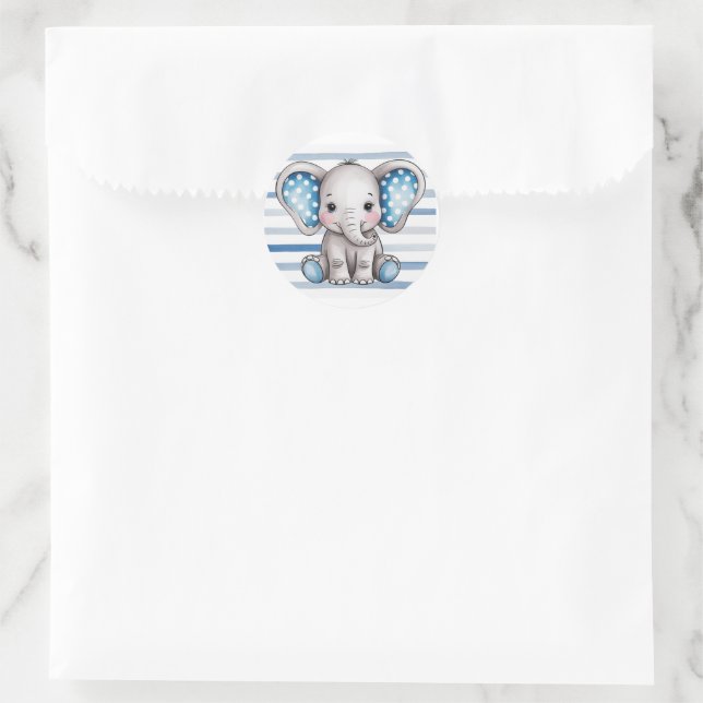 Adesivo Chá de fraldas de Bolinhas Elefante Bonito (Bolsa)
