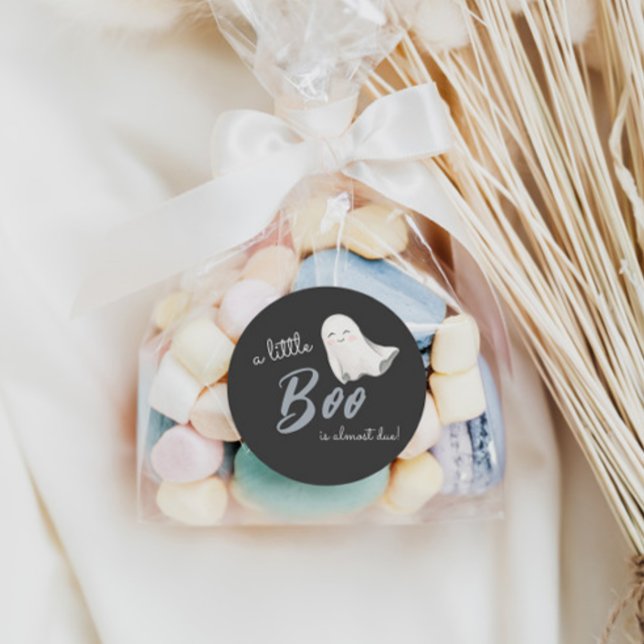 Adesivo Chá de fraldas de Boo Halloween | (Criador carregado)