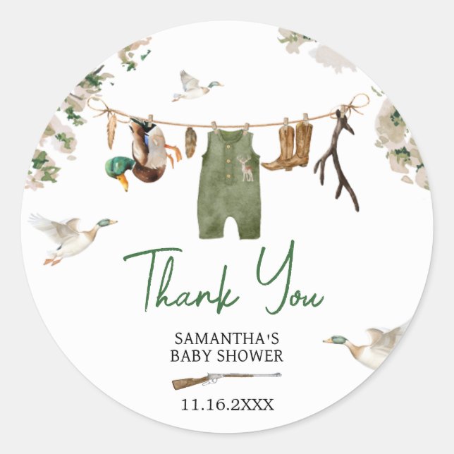 Adesivo Chá de fraldas de caça de patos (Frente)