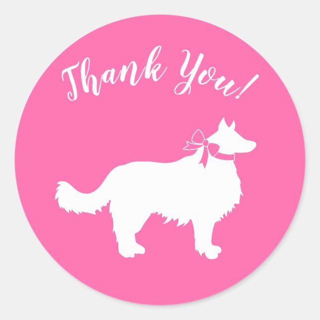 Adesivo Chá de fraldas de Cachorro Collie Puppy (Frente)