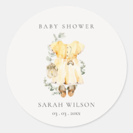 Adesivo Chá de fraldas de Calçados de vestimenta amarela