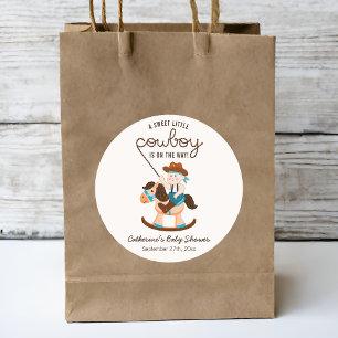 Adesivo Chá de fraldas de Carneiros Rochosos do Cowboy Oci