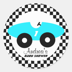 Adesivo Chá de fraldas de Carro Azul Azul Aqua