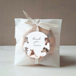 Adesivo Chá de fraldas De Cavalo Obrigado A Tratar Rótulos